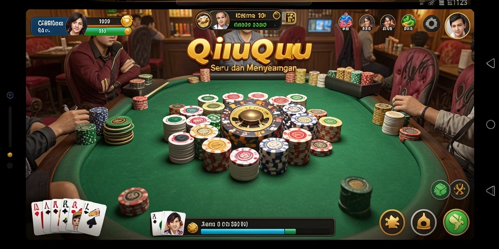 Screenshot menunjukkan momen seru dalam gameplay QiuQiu.