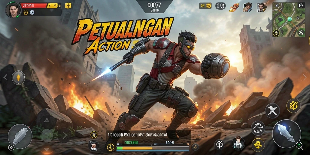 Tampilan seru dari gameplay COO77 dengan pertarungan yang mendebarkan.