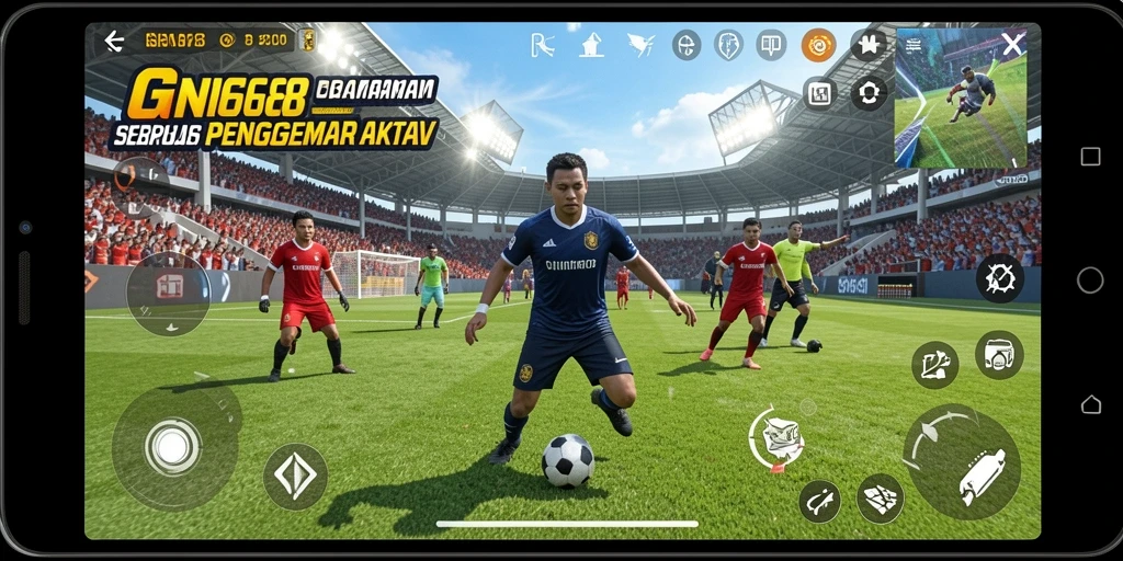 Tampilan gameplay GN168 yang mendebarkan dalam permainan olahraga.