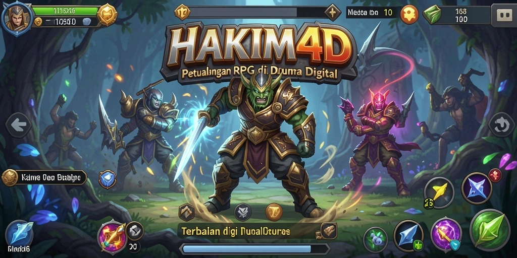 Tampilan gameplay HAKIM4D yang epik dan mendebarkan.