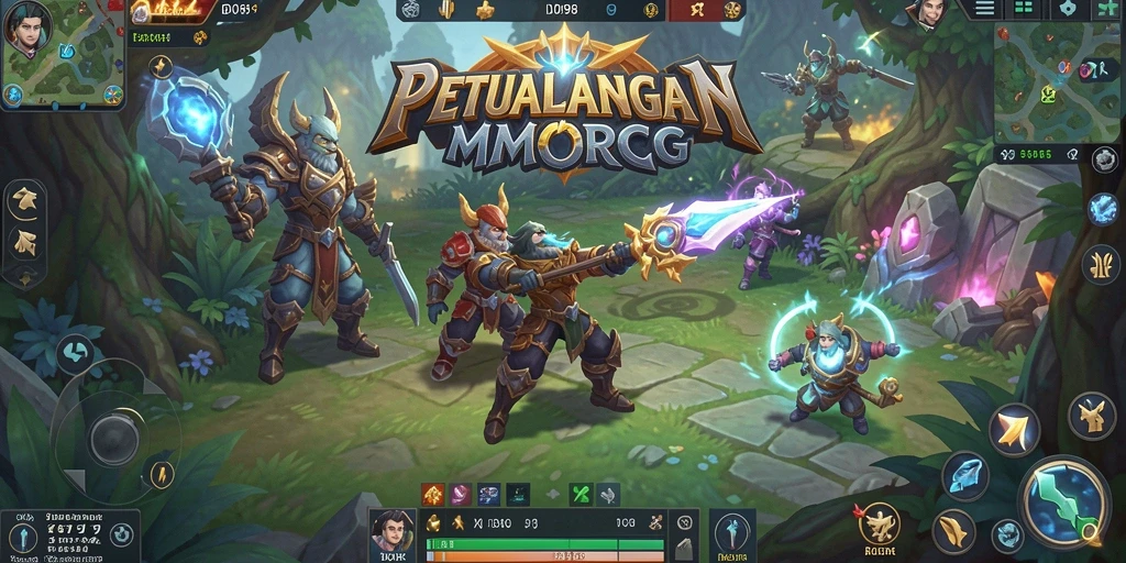Gameplay seru dalam ID098 yang penuh aksi MMORPG.
