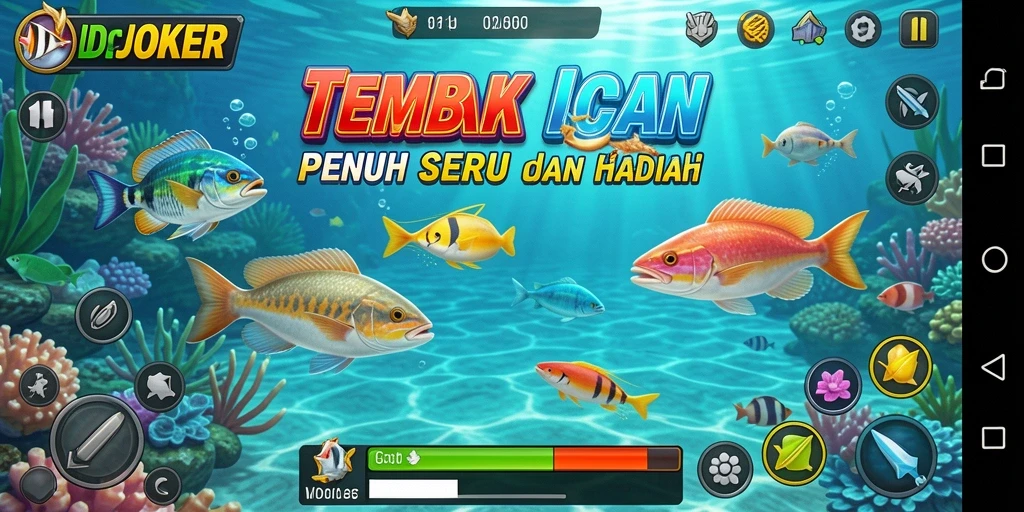 Gameplay seru menembak ikan dengan grafis menarik.