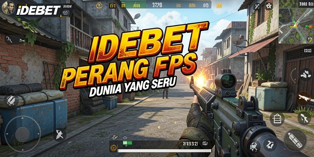 Screenshot gameplay FPS dari IDEBET yang menampilkan intensitas pertempuran.
