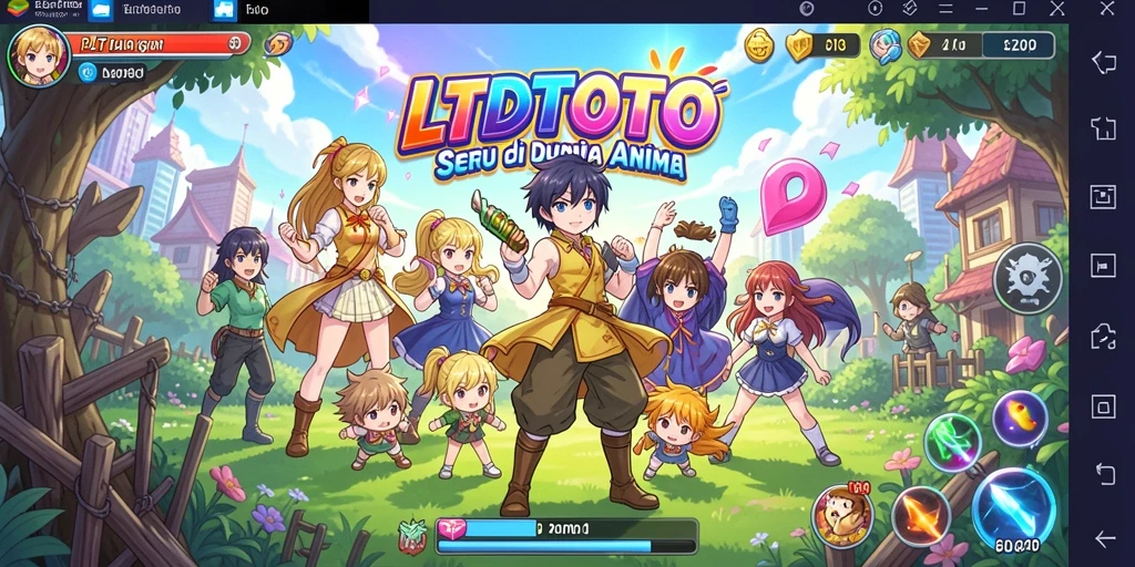 Tampilan karakter anime beraksi di arena pertarungan LTDTOTO.