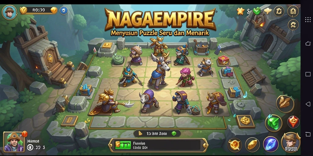 Gameplay seru NAGAEMPIRE dengan berbagai tantangan puzzle.