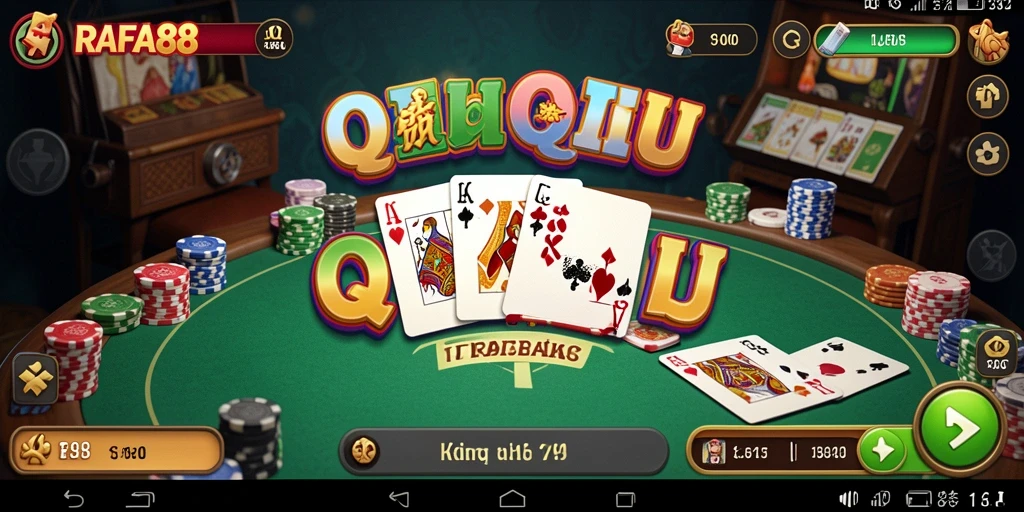 Tampilan gameplay QiuQiu yang seru di RAFA88.