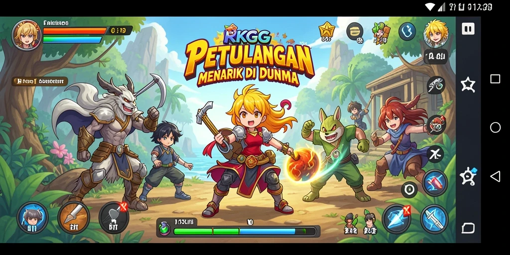 Tampilan gameplay <strong>RKGG</strong> yang menakjubkan dengan karakter Anime.